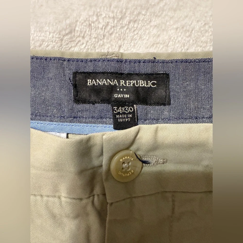 Banana Republic Men's Light Gray Chinos Stile Gavn Size  34/30